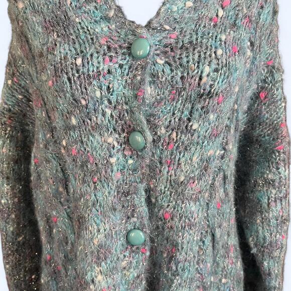 Oversized confetti cardigan fairy sweater Size Medium - Picture 2 of 6